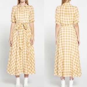 The GREAT Buttercup Gingham Tie Waist Enchanting Midi Maxi Dress